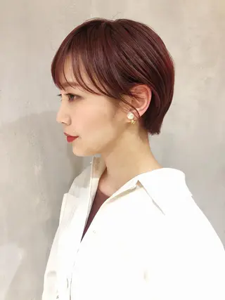 ショート カラー パーマ ヘアアレンジ ITbyALBUM 中野店のヘアスタイル
