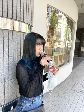 セミロング カラー 城　健太郎 💎ハイトーンのヘアスタイル