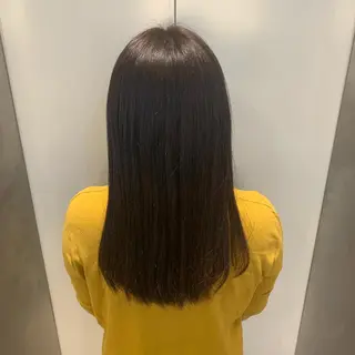 セミロング カラー 天野 利咲のヘアスタイル