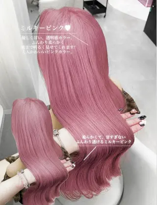 ロング カラー ヘアアレンジ 🩶透明感カラー 池袋/mei🩶のヘアスタイル
