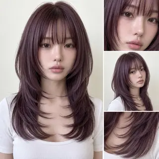 ミディアム カラー 🦋韓国風レイヤー/ 艶髪矯正🦋凛太郎のヘアスタイル