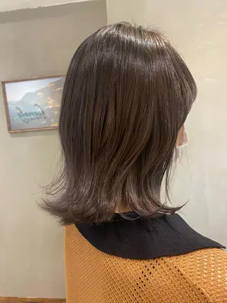 セミロング 新宿/顔周りカット +レイヤー=しずく♩のヘアスタイル