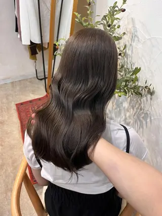 セミロング ブリーチなし透明感 カラー/チサト🌿のヘアスタイル
