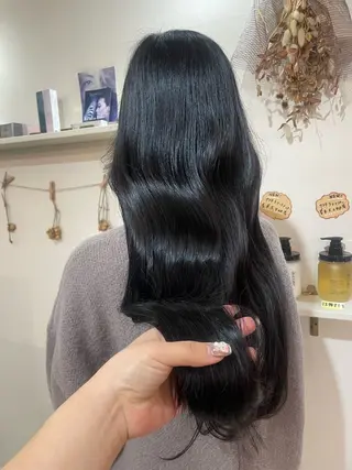 ロング カラー 顔周りレイヤー☆ スパ☆石上遥楓のヘアスタイル