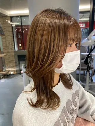 ミディアム unopulir 景山 凌のヘアスタイル