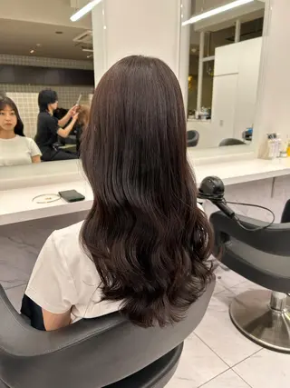ミディアム カラー パーマ ヘアアレンジ メンズ キッズ ネイル マツエク・マツパ アイブロウ 🦋縮毛/韓国レイヤ ー/透明感カラー🦋のヘアスタイル