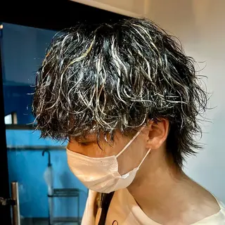 ショート パーマ メンズ シャドウ ツイスパ ニュアンスおがたのヘアスタイル