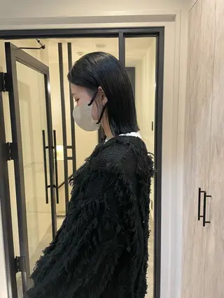 ミディアム カラー 渋谷 留菜のヘアスタイル