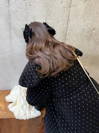 セミロング カラー パーマ ヘアアレンジ 💖美髪矯正💖 辻未侑のヘアスタイル