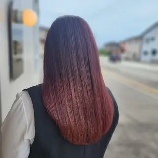 セミロング カラー シールエクステ🎀 ホシノ🕒ユウカのヘアスタイル