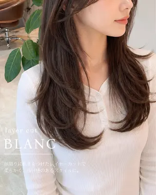 ロング カラー 新垣 沙耶香のヘアスタイル