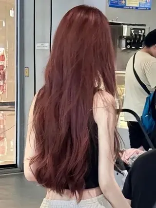 セミロング カラー 艶モテ•韓国スタイル 🤍りんのヘアスタイル