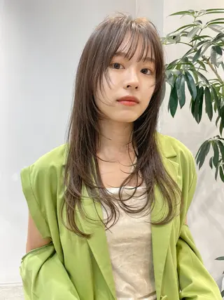 セミロング 表参道レイヤーカット 髪質改善山岸季生のヘアスタイル
