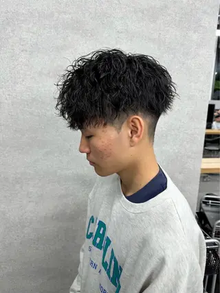 ショート パーマ ヘアアレンジ メンズ キッズ 川合 智之のヘアスタイル