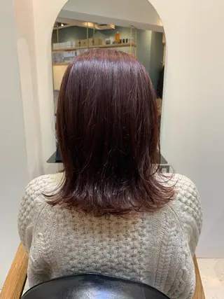 ミディアム カラー ヘアアレンジ REONA🪽✨薬院 レイヤーカット🫧のヘアスタイル