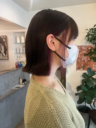 ショート カラー 柴田 さくら/パーマモデルのヘアスタイル