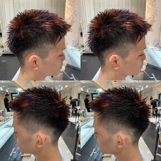 ショート カラー メンズ 赤み消しカラー /透明感カラー 上長のヘアスタイル