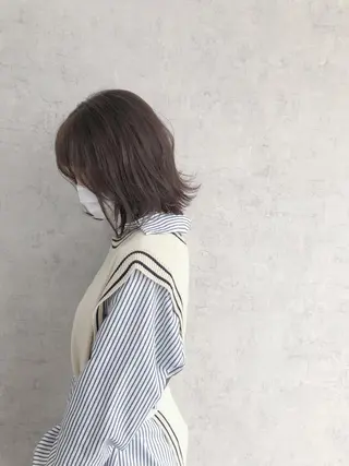 ミディアム カラー パーマ ヘアアレンジ メンズ キッズ ネイル マツエク・マツパ エビスザキレン/メン ズ/心斎橋🌳のヘアスタイル