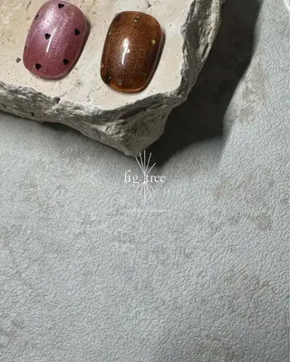 ネイル fig  tree 地爪育成モニターのネイルデザイン