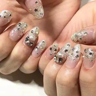 ネイル 渋谷／チップ長さ出し 👑アプレgel-xのネイルデザイン