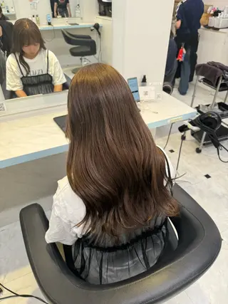 ロング カラー 🤎モテ髪&透明感 ミルクティー🥣🤎のヘアスタイル