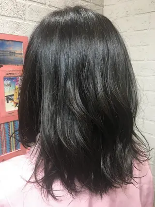 ミディアム カラー メンズhair /こえびのヘアスタイル
