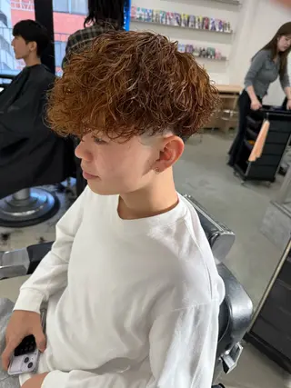 ショート パーマ メンズ 亀井隆汰/メンズ専門 パーマ特化美容師のヘアスタイル