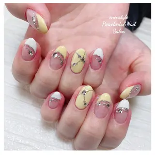 ミディアム 🐾enen style 🐾のネイルデザイン