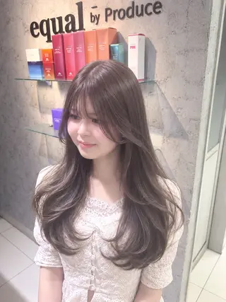 ロング カラー 髪質改善カラー ✖️韓国レイヤー小澤のヘアスタイル