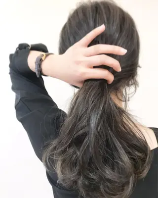 ロング カラー ヘアアレンジ 馬場 涼平のヘアスタイル