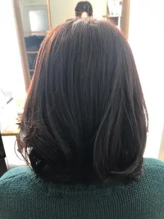 ミディアム 東梅田徒歩5分☆髪質 改善☆笹次ユウタのヘアスタイル