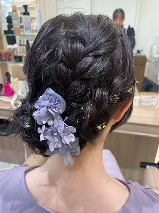 ミディアム ヘアアレンジ 韓国ヘアメイク🎀/ 縮毛矯正✨山本媛香のヘアスタイル