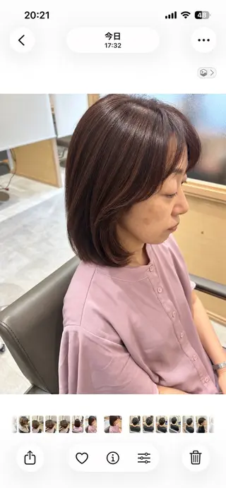 ミディアム 久木原 ゆりのヘアスタイル