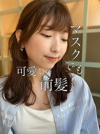 セミロング パーマ フレンチボブパーマ Yuukiのヘアスタイル