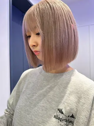 ミディアム カラー 🫧ケアブリーチ/ ヘアセット/愛美🫧のヘアスタイル