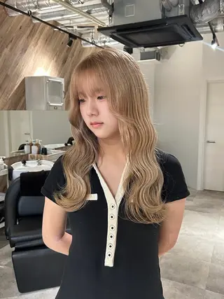 ロング ryo yaのヘアスタイル