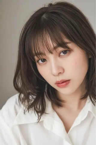 ミディアム 石沢 知康のヘアスタイル