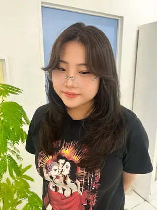 ロング 韓国ヘア🇰🇷 ♡fuminaのヘアスタイル