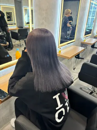 ロング カラー パーマ ヘアアレンジ 透明感ブリーチカラー 🌈TOMOHIROのヘアスタイル