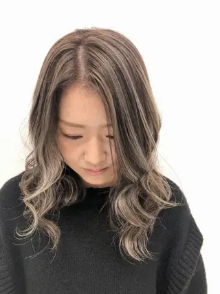 ミディアム カラー GiseL天神カラー 髪質改善/ブリーチのヘアスタイル
