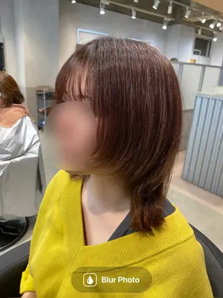 ミディアム 【暖色系艶髪×ボブ】 🍒kaede🍒のヘアスタイル