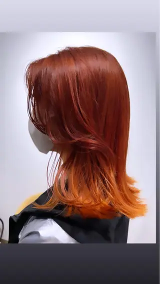 ミディアム カラー レイヤーカット// メイのヘアスタイル