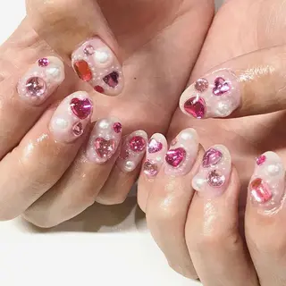 ネイル 渋谷/チップ長さ出し 👑アプレgel-xのネイルデザイン