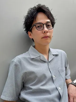 パーマ メンズ メンズカットパーマ 伊藤瑠星のヘアスタイル