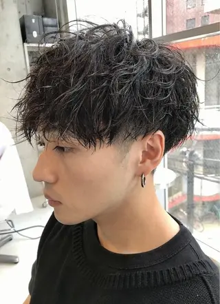 パーマ メンズ fifth/原宿/ カットモデル/カズのヘアスタイル