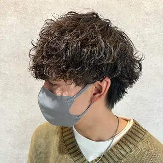 ショート カラー パーマ ヘアアレンジ メンズ 仕上がり満足度No. 1🔥BLUCK🔥のヘアスタイル