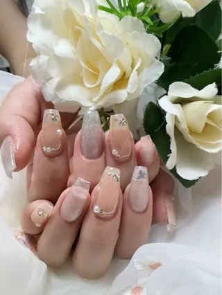 ネイル 🎀kira 長さだし💗モチ最高のネイルデザイン