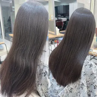 ロング 髪質改善✨艶髪カラー 縮毛矯正✨有田仁志のヘアスタイル