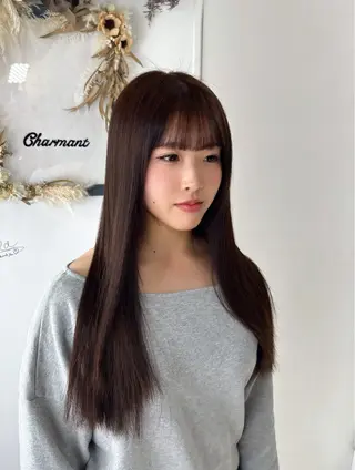 ロング kana🎀 韓国風透明感カラーのヘアスタイル