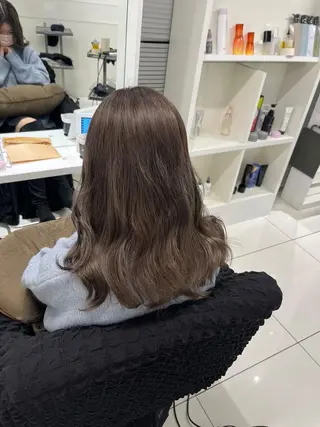 セミロング カラー りおな/髪質改善/ カラー /平尾のヘアスタイル